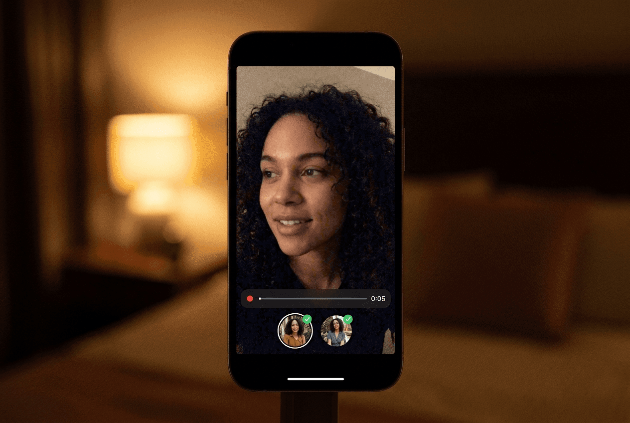 Video selfie frames matched against dating profile photos for identity verification by Lasso