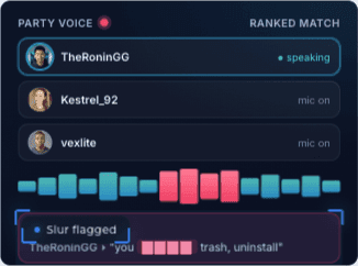 Lasso scores tone and escalation in live voice chat.