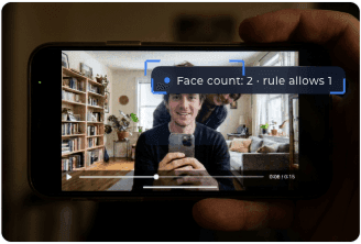 Video frame with face count and age rule detection — Lasso video face detection