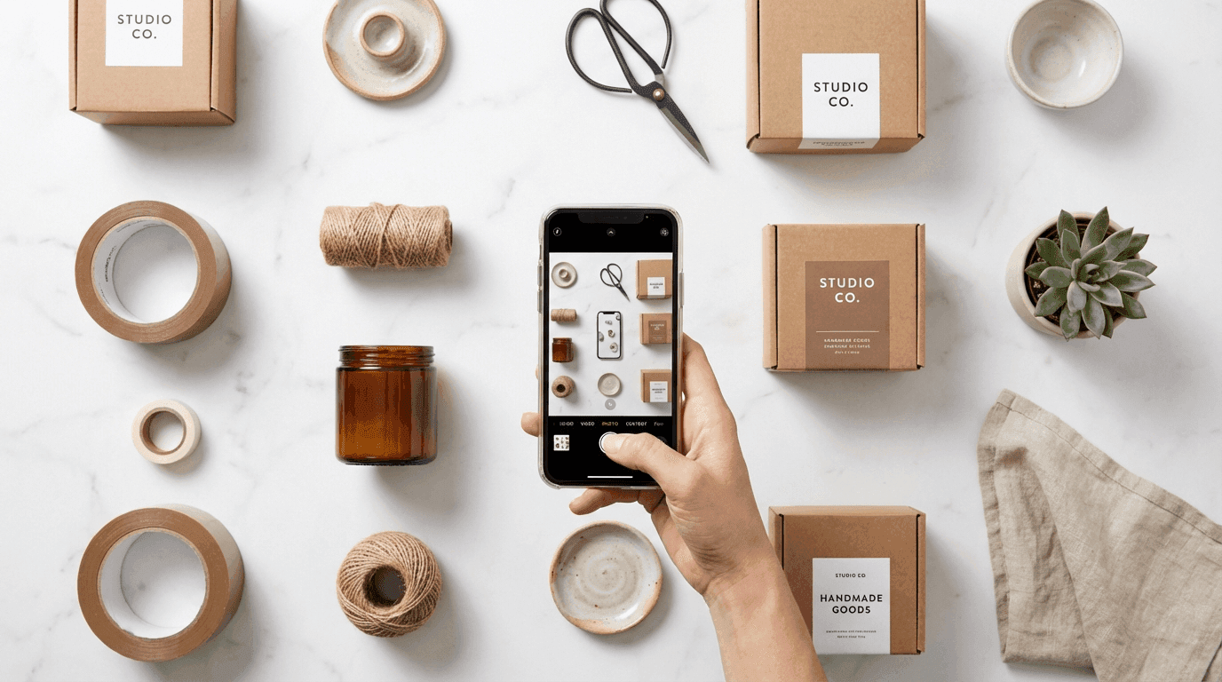 Online marketplace listings with product photos