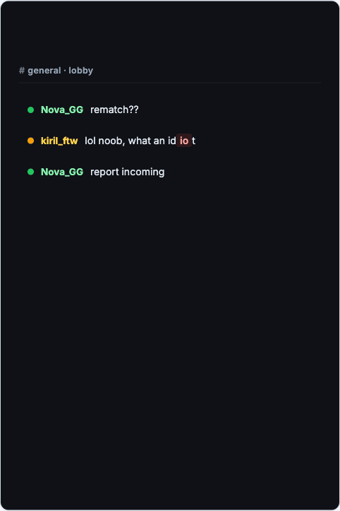 Gaming chat with Cyrillic character substitution
